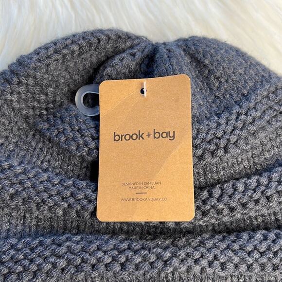 Brook + Bay Blue Slouchy Cable Knit Hat - Picture 4 of 4